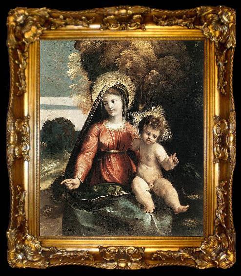 framed  Dosso Dossi Madonna and Child, ta009-2